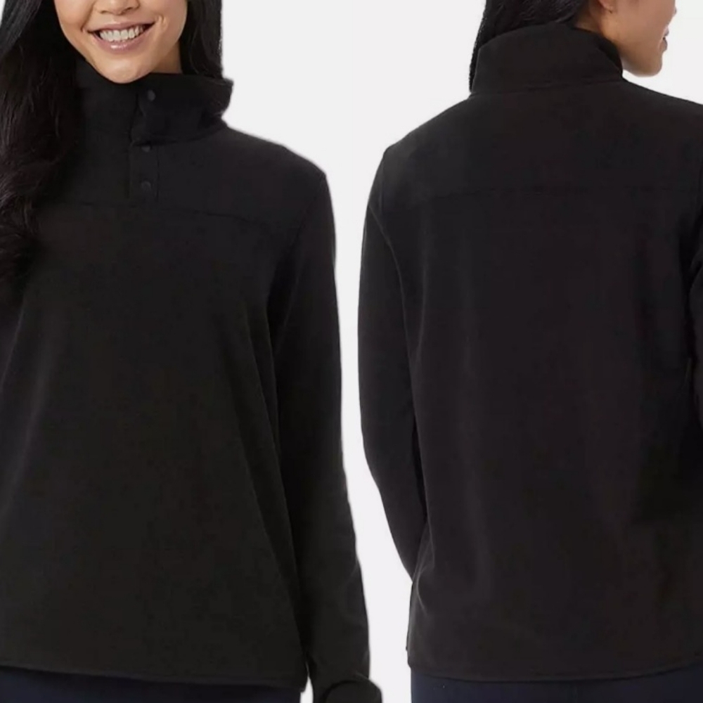 32 Degrees Ladies' Button Snap Fleece Pullover